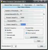 Mini Finance Calculator screenshot